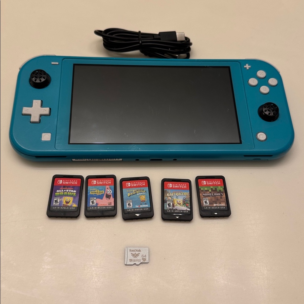 Nintendo Switch 5 Games SpongeBob Minecraft Bundle